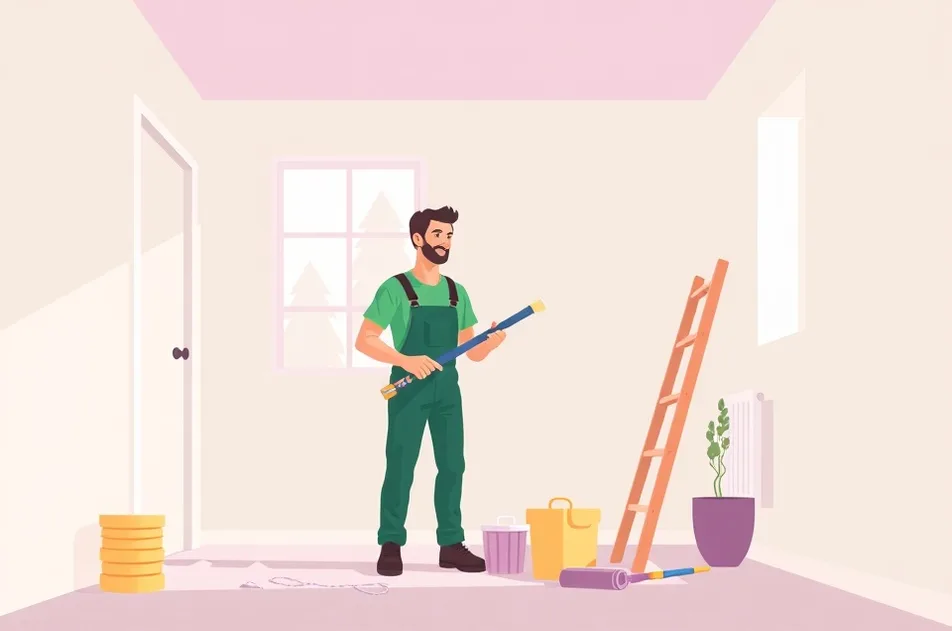 Intérieur rénové après travaux de peinture au Plessis-Trévise